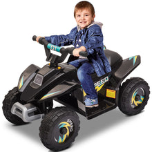 Load image into Gallery viewer, iRerts Black 6V Battery Powered Ride On Car ATV with Horn, Music, High/Low Speeds, Ride on Toys for Kids Toddlers Boys Girls Birthday Gifts