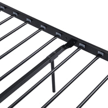 Load image into Gallery viewer, iRerts Twin Platform Bed Frame with Headboard, Industrial Metal Twin Bed Frame with Slat Support, Modern Bed Frame Twin Size for Adults Teens Kids Bedroom, No Box Spring Needed, Brown