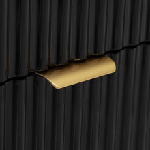 Load image into Gallery viewer, iRerts Nightstand with Charging Station, Modern End Side Table with 2 Drawers, Golden Handle and USB Charging Ports, Wood Night Stands Bedside Table for Bedroom Living Room, Black