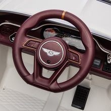 Load image into Gallery viewer, 12V Ride On Car with Remote Control, Licensed Bentley Mulsanne Ride On Toys for Boy Girl, Kids Electric Car with Music, USB, MP3, Light, Battery Powered Ride On Vehicle for Kids Birthday Gift, White