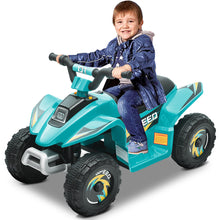 Load image into Gallery viewer, iRerts Black 6V Battery Powered Ride On Car ATV with Horn, Music, High/Low Speeds, Ride on Toys for Kids Toddlers Boys Girls Birthday Gifts