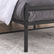 Load image into Gallery viewer, iRerts Queen Metal Bed Frame with Headboard, Queen Bed Frame with Metal Slats Support, No Box Spring Needed, Sturdy Heavy Duty Queen Platform Bed Frame for Kids Teens Adults, Easy to Assemble, Black