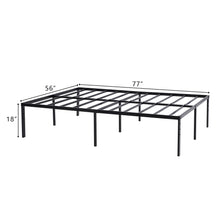 Load image into Gallery viewer, iRerts Metal Full Bed Frame, Heavy Duty Full Platform Bed Frame with Steel Slat Support, Full Size Bed Frame for Bedroom Guest Room Dormitory, No Box Spring Needed, Under-Bed Storage, Black