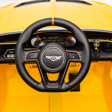 Load image into Gallery viewer, Ride On Toys with Remote Control, Licensed Bentley Mulsanne 12V Ride On Cars for Boys Girls, Electric Ride on Vehicle with Music, USB/MP3, LED Light, Battery Powered Electric Cars for Kids Gift, Yellow