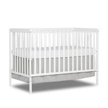 Load image into Gallery viewer, iRerts 5 In 1 Convertible Baby Crib, Wood Convertible Crib Toddler Bed with Wood Legs, Converts from Baby Crib to Toddler Bed, Fits Standard Full-Size Crib Mattress, Easy to Assemble, White