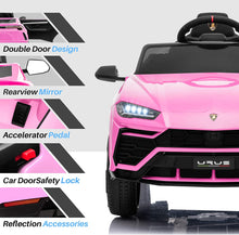 Load image into Gallery viewer, iRerts 12V Ride on Toys for Boys Girls, Licenced Lamborghini Electric Battery Powered Ride on Cars with Remote Control, LED Light, Radio, USB Port, AUX