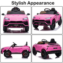 Load image into Gallery viewer, iRerts 12V Ride on Toys for Boys Girls, Licenced Lamborghini Electric Battery Powered Ride on Cars with Remote Control, LED Light, Radio, USB Port, AUX