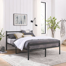 Load image into Gallery viewer, iRerts Queen Metal Bed Frame with Headboard, Queen Bed Frame with Metal Slats Support, No Box Spring Needed, Sturdy Heavy Duty Queen Platform Bed Frame for Kids Teens Adults, Easy to Assemble, Black