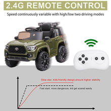 Load image into Gallery viewer, Licensed Toyota Tacoma 12V Battery Powered Ride on Cars with Remote Control, Electric Ride on Vehicles for Kids Boys Girls, Ride on Truck Toys with USB, AUX, MP3, FM Function, LED Headlight