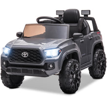Load image into Gallery viewer, Licensed Toyota Tacoma 12V Battery Powered Ride on Cars with Remote Control, Electric Ride on Vehicles for Kids Boys Girls, Ride on Truck Toys with USB, AUX, MP3, FM Function, LED Headlight