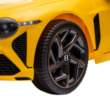 Load image into Gallery viewer, 12V Ride On Car with Remote Control, Licensed Bentley Mulsanne Ride On Toys for Boy Girl, Kids Electric Car with Music, USB, MP3, Light, Battery Powered Ride On Vehicle for Kids Birthday Gift, Yellow