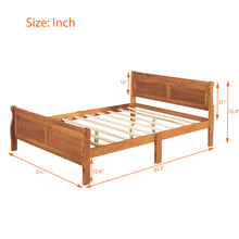 Load image into Gallery viewer, iRerts Platform Bed Frame Full, Wood Full Platform Bed Frame with Headboard and Footboard, Modern Full Size Bed Frame with Wooden Slat Support, Full Bed Frame No Box Spring Needed, Oak