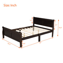 Load image into Gallery viewer, iRerts Platform Bed Frame Queen, Wood Queen Platform Bed Frame with Headboard and Footboard, Modern Queen Size Bed Frame with Wooden Slat Support, Queen Bed Frame No Box Spring Needed, Espresso