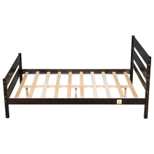 Load image into Gallery viewer, iRerts Full Platform Bed Frame, Solid Wood Full Bed Frame with Headboard, Footboard, Wood Slat Support, Modern Full Size Bed Frame No Box Spring Needed for Bedroom, Kids Room, Apartment, Espresso