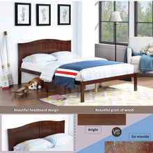 Load image into Gallery viewer, iRerts Full Platform Bed Frame with Headboard, Wood Full Size Bed Frame for Kids Teens Adults, Modern Platform Bed Frame Full Size with Wood Slat Support, No Box Spring Needed, Dark Walnut