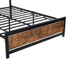 Load image into Gallery viewer, iRerts Metal Queen Platform Bed Frame with Headboard and Footboard, Heavy Duty Queen Bed Frame with Metal Slat Support, No Box Spring Needed, Industrial Queen Size Bed Frames for Bedroom, Black