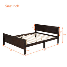Load image into Gallery viewer, iRerts Platform Bed Frame Full, Wood Full Platform Bed Frame with Headboard and Footboard, Modern Full Size Bed Frame with Wooden Slat Support, Full Bed Frame No Box Spring Needed, Espresso