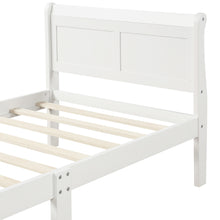Load image into Gallery viewer, iRerts Wood Twin Platform Bed Frame, Modern Twin Bed Frame with Headboard, Twin Size Wood Platform Bed with Wooden Slat Support, No Box Spring Needed, Easy Assembly, White
