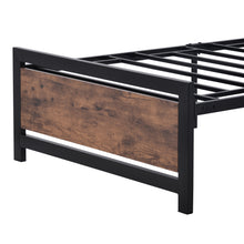 Load image into Gallery viewer, iRerts Metal Twin Platform Bed Frame with Headboard and Footboard, Heavy Duty Twin Bed Frame with Metal Slat Support, No Box Spring Needed, Industrial Twin Size Bed Frames for Bedroom, Black