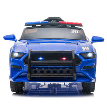 Load image into Gallery viewer, iRerts 12V Battery Powered Ride On Cars with Remote Control, Electric Cars for Kids Boys Girls Christmas Birthday Gifts, Kids Ride on Police Car with LED Lights, Siren, Microphone, USB, MP3