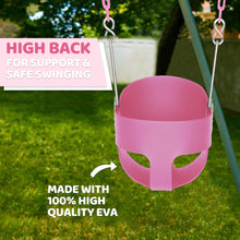 Load image into Gallery viewer, Toddler Kids Swing, High Back Full Bucket Toddler Swing Seat, Outdoor Swing Sets for Kids with Galvanized Chain, Outdoor Kids Tree Swing, Toddler Swing Seat for Backyard Playground Garden