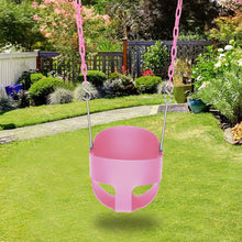 Load image into Gallery viewer, Toddler Kids Swing, High Back Full Bucket Toddler Swing Seat, Outdoor Swing Sets for Kids with Galvanized Chain, Outdoor Kids Tree Swing, Toddler Swing Seat for Backyard Playground Garden
