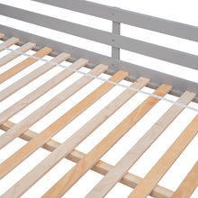 Load image into Gallery viewer, iRerts Wood Full Bunk Bed, Full Over Full Bunk Beds with Bookcase Headboard, Can Be Converted into 2 Beds, Bunk Bed Full Over Full for Kids Teens Bedroom, No Box Spring Required, Grey