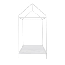Load image into Gallery viewer, iRerts Twin Bed Frame for Girls Boys, Metal Toddler Twin House Bed Frame, Kids Bed Frame for Boys Girls, House Bed Frame Twin Size with Metal Slats, Floor Bed for Kids No Box Spring Needed, White