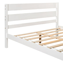 Load image into Gallery viewer, iRerts Wood Full Size Bed Frame with Headboard and Footboard, Modern Full Platform Bed Frame for Adults Teens Kids with Slat Support, Full Size Bed Frame for Bedroom, No Box Spring Needed, White