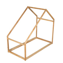 Load image into Gallery viewer, iRerts Twin House Bed with Roof, Wood Kids Twin Bed Frame House Bed, Toddler House Bed Frame for Boys Girls, Twin Floor Bed Frame for Kids Bedroom Living Room, Natural