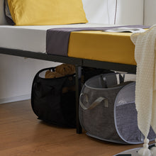 Load image into Gallery viewer, iRerts Metal Twin Bed Frame, Heavy Duty Twin Platform Bed Frame with Steel Slat Support, Twin Size Bed Frame for Bedroom Guest Room Dormitory, No Box Spring Needed, Under-Bed Storage, Black