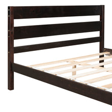 Load image into Gallery viewer, iRerts Full Platform Bed Frame, Solid Wood Full Bed Frame with Headboard, Footboard, Wood Slat Support, Modern Full Size Bed Frame No Box Spring Needed for Bedroom, Kids Room, Apartment, Espresso