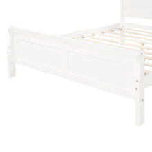 Load image into Gallery viewer, iRerts Wood Queen Platform Bed Frame, Modern Queen Bed Frame with Headboard, Queen Size Wood Platform Bed with Wooden Slat Support, No Box Spring Needed, Easy Assembly, White