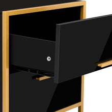 Load image into Gallery viewer, iRerts Nightstand, Modern End Side Table with Drawers, Wood Night Stands Bedside Table for Bedroom Living Room, Black