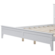 Load image into Gallery viewer, iRerts King Platform Bed Frame with Headboard and Footboard, Solid Wood Bed Frames King Size with Slats Support, Oak Top, Modern King Bed Frame No Box Spring Needed for Kids Adults, White