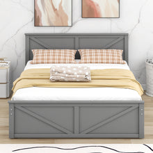 Load image into Gallery viewer, iRerts Queen Platform Bed Frame with 4 Storage Drawers, Wood Queen Bed Frame with Headboard, Slats Support and Support Legs, Modern Bed Frame Queen Size for Bedroom, No Box Spring Needed, Gray