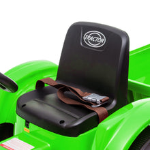 Load image into Gallery viewer, iRerts Green 12 V Powered Ride on Tractor Car with Trailer & Remote Control, LED Lights, USB Port, MP3 Player
