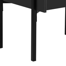 Load image into Gallery viewer, iRerts Side Table with Charging Station, Wood Nightstand with Drawer, USB Charging Ports and Black Handle, Modern Storage Bedside Table End Table for Bedroom Living Room, Black