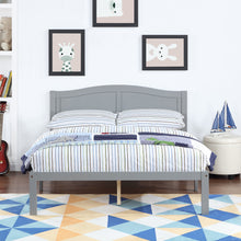 Load image into Gallery viewer, iRerts Full Platform Bed Frame with Headboard, Wood Full Size Bed Frame for Kids Teens Adults, Modern Platform Bed Frame Full Size with Wood Slat Support, No Box Spring Needed, Gray