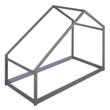Load image into Gallery viewer, iRerts Twin House Bed with Roof, Wood Kids Twin Bed Frame House Bed, Toddler House Bed Frame for Boys Girls, Twin Floor Bed Frame for Kids Bedroom Living Room, Gray