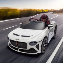 Load image into Gallery viewer, iRerts 12V Ride on Toys, Licensed Bentley Mulsanne Kids Electric Cars with Remote Control, Battery Powered Ride On Cars Electric Ride On Vehicle with Music, USB, MP3, Light, Kids Birthday Gift, White