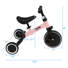 Load image into Gallery viewer, Kids Trike, 3 in 1 Tricycle for kids 2-5 Years Boys Girls, 3 Wheel Pedal Bike with EVA Wheel, Boys Girls Trikes with Adjustable Seat/Handle, Kids Tricycle Pedal Trike for Kids Birthday Gifts