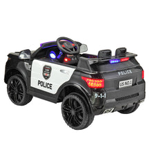 Load image into Gallery viewer, 12V Ride on Police Cars with Remote Control, iRerts Battery Powered Electric Vehicles for Kids Boys Girls Gifts, Kids Ride on Toys with Siren and Music, Kids Electric Cars for 3-5 Years Old, Black