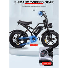 Load image into Gallery viewer, iRerts Electric Bike for Adults, Adult Electric Bike with 750W Motor, 48V 15AH Battery, 20" Fat Tire, 30MPH and 68 Miles Long Range, E-Bike Adult Electric Bicycles for Women Men City Commuter, Black
