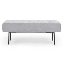 Load image into Gallery viewer, iRerts 45" Bench for Bedroom, Ottoman Bench Seat Upholstered Bedroom Benches, Modern Entryway Bench Couch Long Bench with Steel Legs for Entryway Dining Room Living Room Bedroom End of Bed, Gray