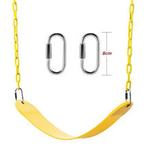 Load image into Gallery viewer, iRerts Outdoor Swing, 550 LBS Capacity Child Swing Seat for Kid Adult, Heavy Duty Swings with 66 Inches Coated Chains, Playground Tree Swing, Swing Set Accessories for Backyard, Yellow