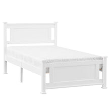 Load image into Gallery viewer, Twin Bed Frame with Headboard, iRerts White Twin Size Platform Bed Frame w/ Slats, Modern Twin Size Bed Frame for Kids Adults, Wood Platform Twin Bed Frame for Bedroom, No Box Spring Needed, R5003