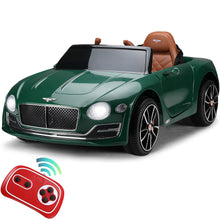 Load image into Gallery viewer, iRerts 12V Bentley Powered Ride on Cars, Kids Ride on Toys with Remote Control, TF Card Slot, AUX Input, USB Interface, Music and LED Light, Electric Vehicles for Kids Boys Girls Gifts, Green