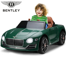 Load image into Gallery viewer, iRerts 12V Bentley Powered Ride on Cars, Kids Ride on Toys with Remote Control, TF Card Slot, AUX Input, USB Interface, Music and LED Light, Electric Vehicles for Kids Boys Girls Gifts, Green