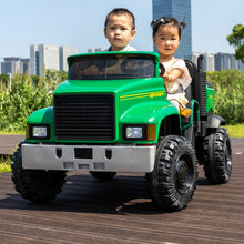 Load image into Gallery viewer, iRerts 24V Powered Ride On Tractor Toys, Ride on Cars with Remote Control, Bluetooth, Music, MP3, USB, Trunk and LED Light, Kids Ride on Toys for 3-8 Ages Girls Boys Birthday Christmas Gifts